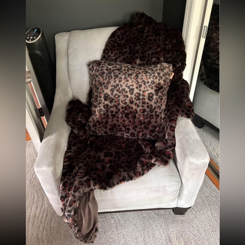 Ugg Faux Fur Throw Pillow and Blanket